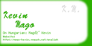 kevin mago business card